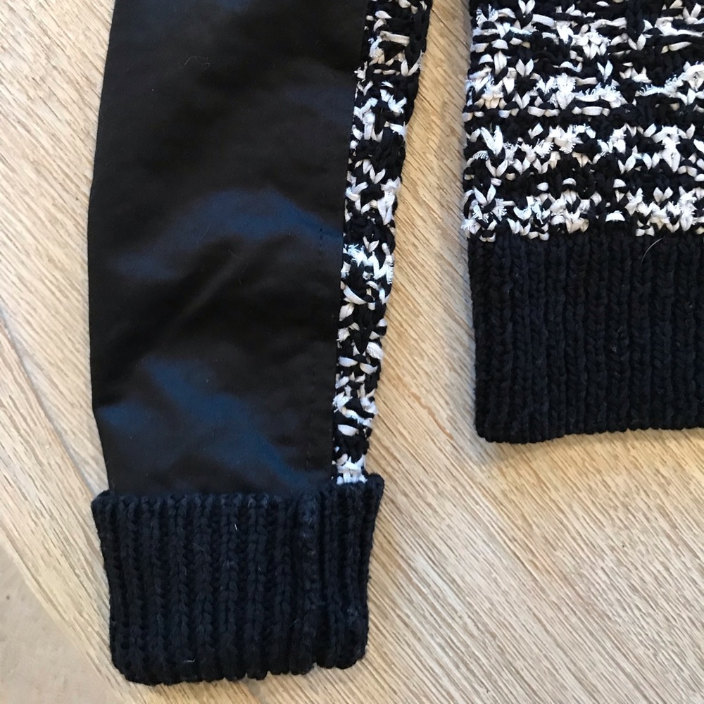 Rag & Bone Viola Black And White Ribbon Knit Sweater Jacket Zipper - Picture 8 of 15